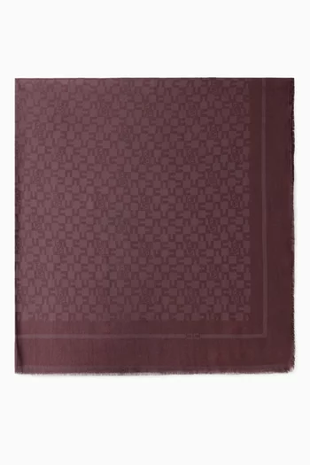 Logo Scarf in Viscose-blend