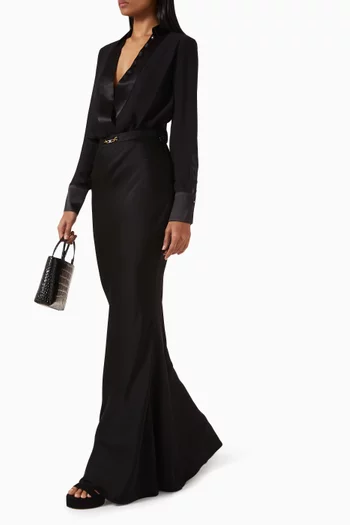 Mermaid Skirt in Satin-crepe