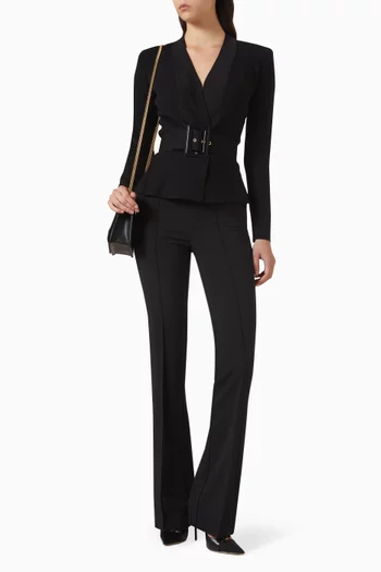 Belted Jacket in Viscose-blend