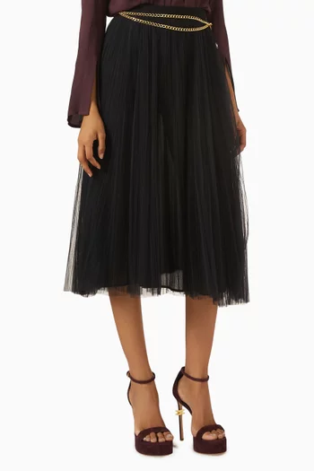 Belted Skirt in Tulle