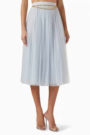 Belted Skirt in Tulle