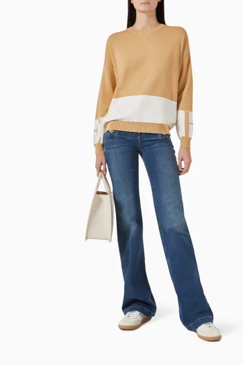 Colour-block Sweater in Knit