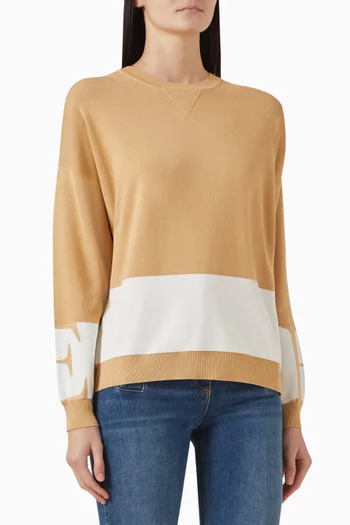Colour-block Sweater in Knit