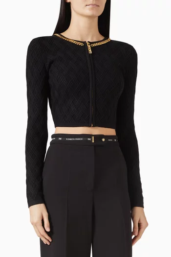 Chain Crop Cardigan