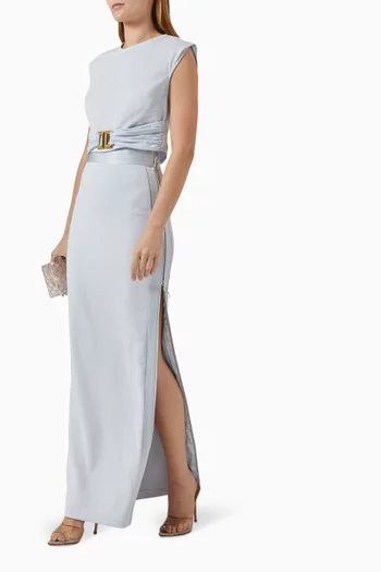 Structured Waistband Skirt in Crepe