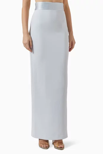 Structured Waistband Skirt in Crepe