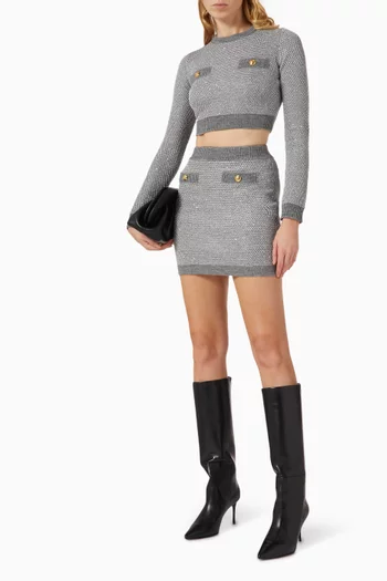 Mini Skirt in Wool-blend Knit