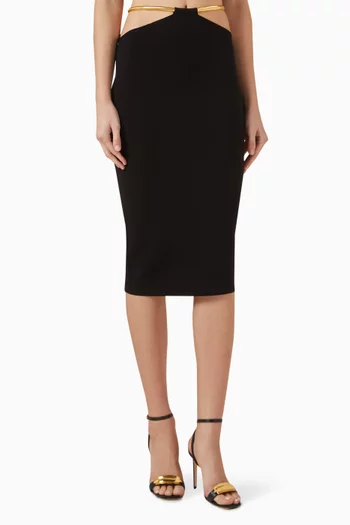 Jewel Snake Midi Skirt in Knit