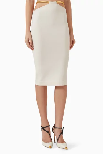 Jewel Snake Midi Skirt in Knit