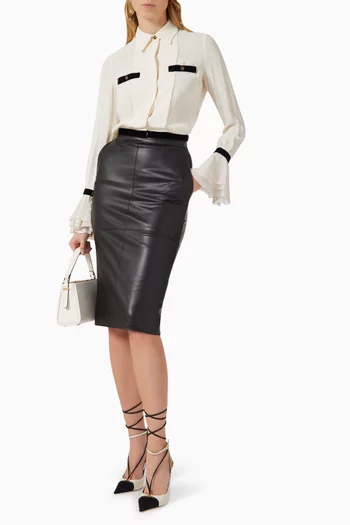 Logo-button Shirt in Viscose