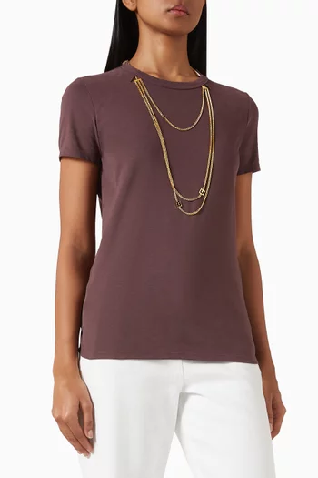 Necklace T-shirt in Cotton-jersey
