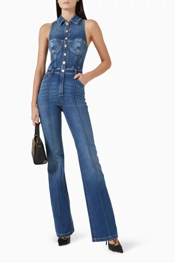 Slim-fit Jumpsuit in Denim
