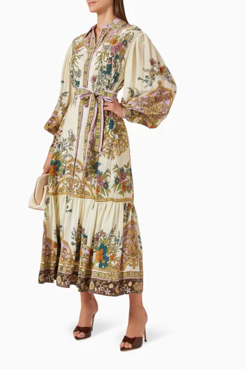 Antoinette Shirt Dress in Viscose-silk
