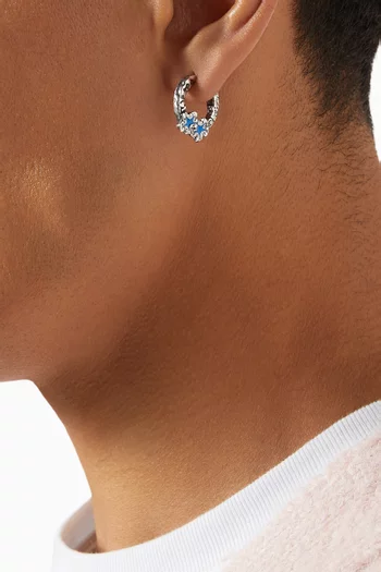 Melted Star Earrings in Sterling Silver