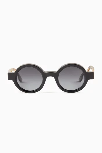 Adrian Round Sunglasses in Acetate