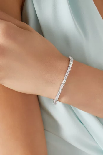 Tennis Crystal Bracelet in 925 Sterling Silver