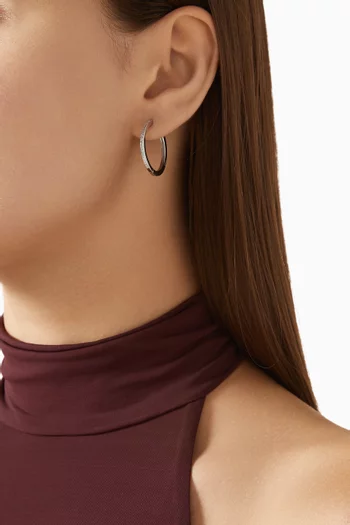 Crystal Hoops in 925 Sterling Silver