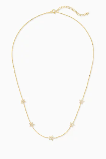 Star Necklace in Gold-tone Silver