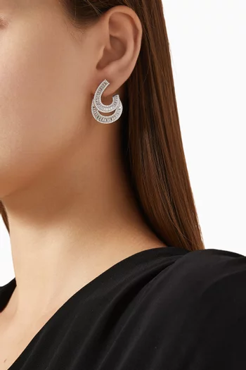Crystal Drop Earrings in 925 Sterling Silver