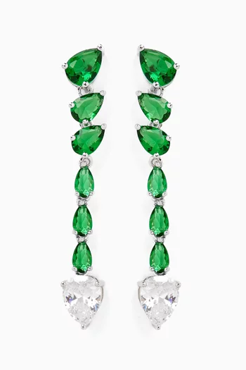 Stone Drop Earrings in Sterling Silver