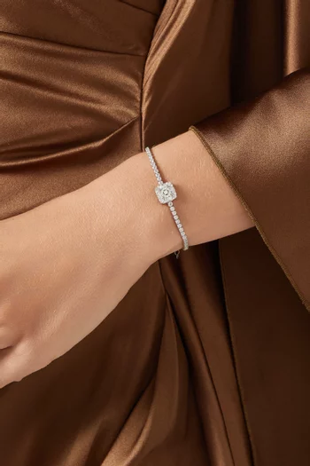 Crystal Tennis Bracelet in Sterling Silver
