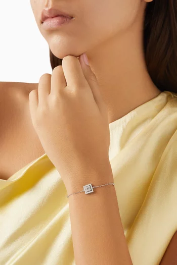 Crystal Chain Bracelet in Sterling Silver