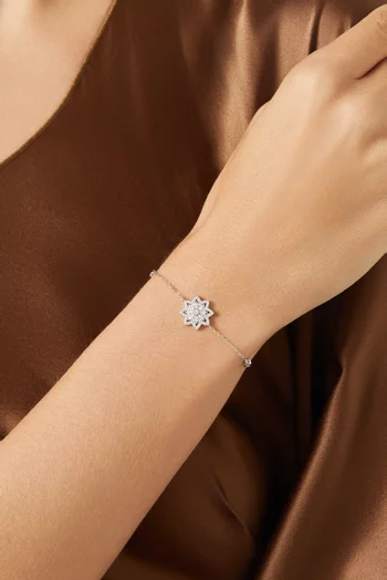 Crystal Chain Bracelet in Sterling Silver
