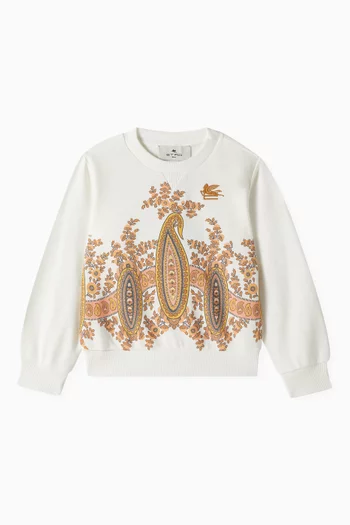 Graphic Print Sweatshirt in Cotton