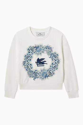 Graphic Print Sweatshirt in Cotton