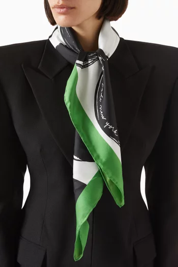 Splodge Square Scarf in Silk-twill