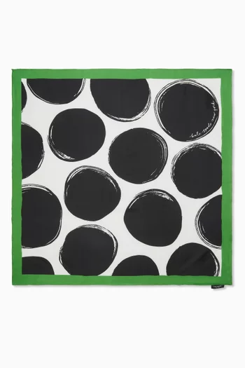 Splodge Square Scarf in Silk-twill