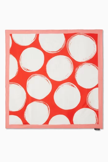 Splodge Square Scarf in Silk-twill