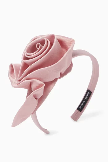 Rose Headband in Satin