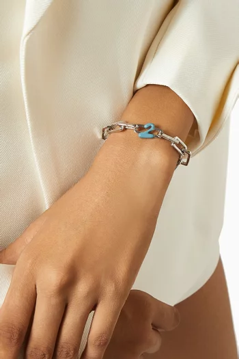 حلية بتصميم رقم 2 فضة إسترلينية مطلية بالمينا