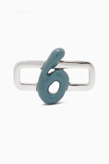 Number 6 Charm in Sterling Silver