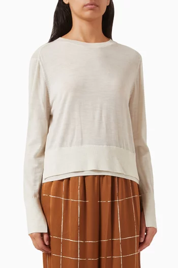 Elodie Layered Sweatshirt in Merino Wool