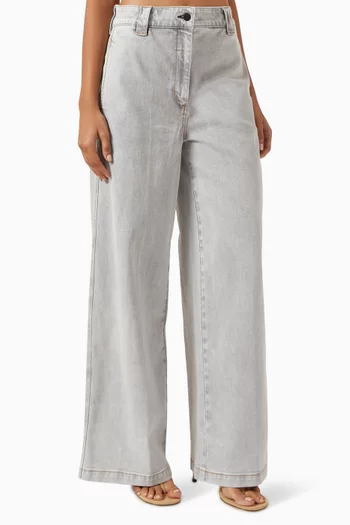 Amber Wide-leg Pants in Denim