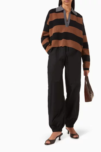 Samira Striped Knit Polo