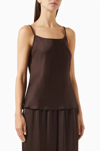 Elliot Cami Top  in Charmeuse-silk