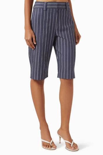 Lucian Pinstripe Shorts