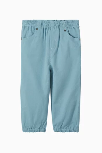 Straight-leg Pants in Cotton-twill