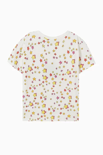 تي شيرت مزين بنجمة وشرّابات