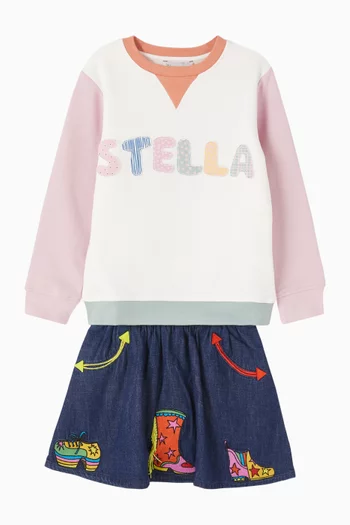 Colourblock Sweatshirt in Organic Cotton