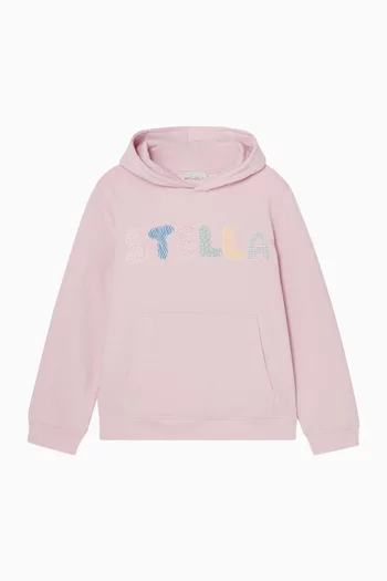 Patch Logo Hoodie in Cotton-blend