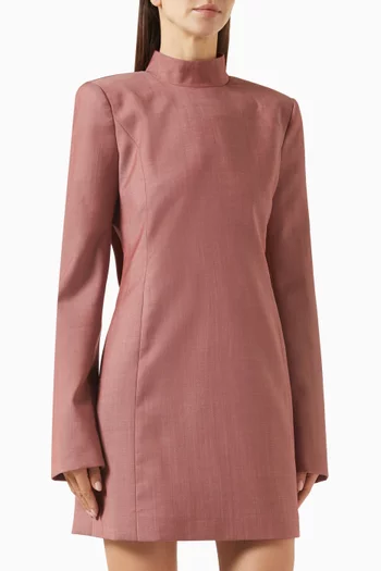Open-back Mini Dress in Wool