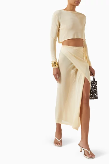 Alsen Thin Knit Wrap Skirt