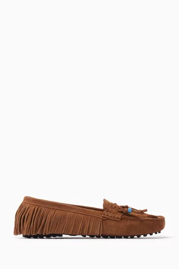 Emily Fringed Loafers in Suede