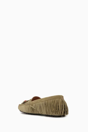 Emily Fringed Loafers in Suede