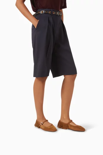 Mary Jane Ballet Flats in Suede