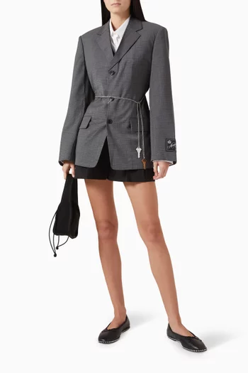 Raw-edged Blazer in Wool-blend
